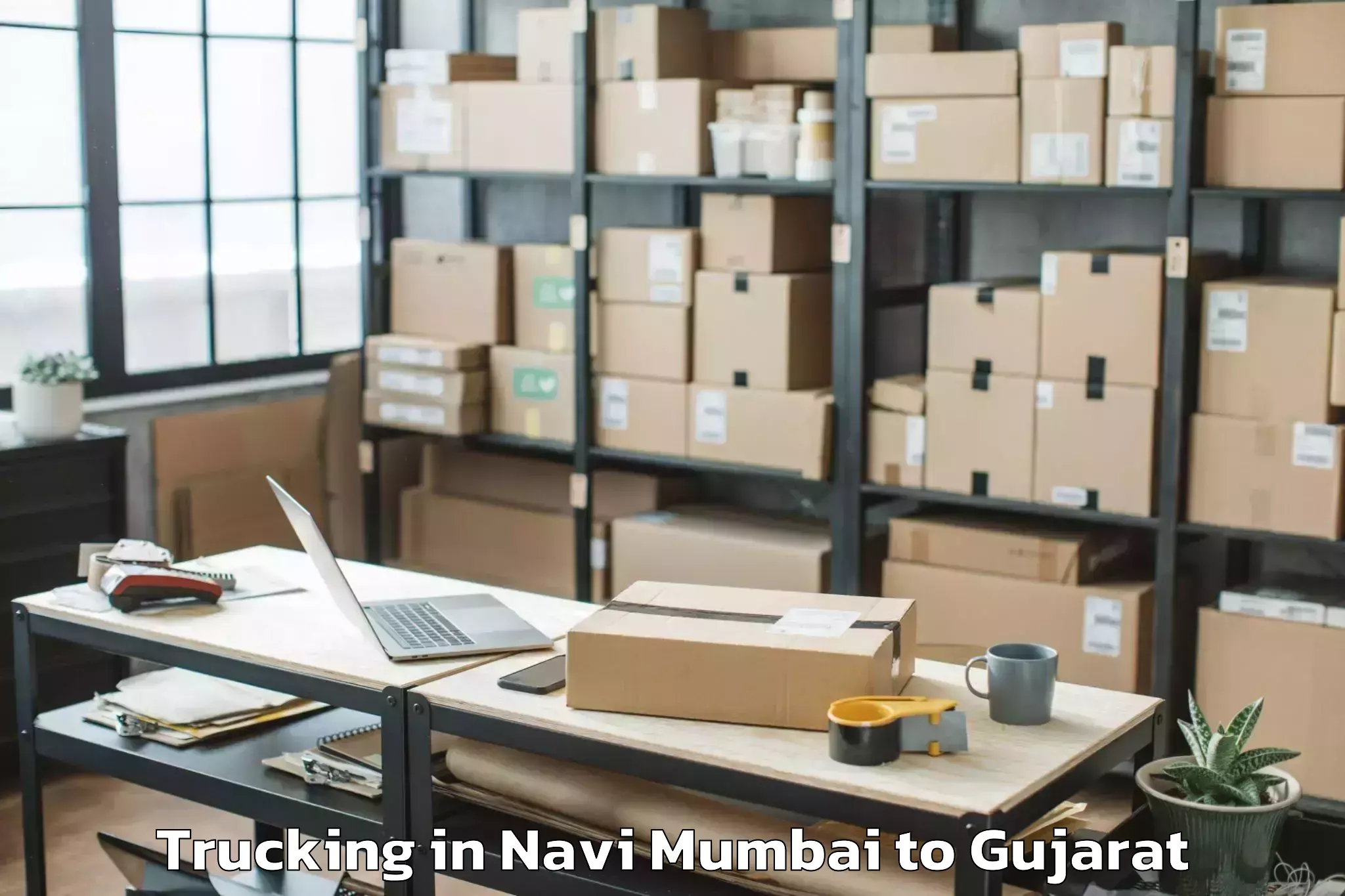 Book Navi Mumbai to Bansda Trucking